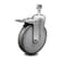 Service Caster 6 Inch Gray Polyurethane Wheel Swivel 1/2 Inch Stem Caster with Total Lock Brake SCC-TSTTL20S614-PPUB-121315 - alternate 1